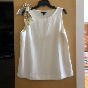 Jcrew Blouse with sequin gold bow